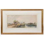 Brit. School, late 19th c.,two landscapes depicting hay wains, watercolour