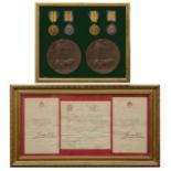 Two WW1 casualty medal groups