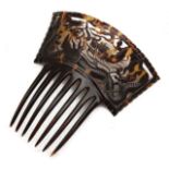 A 19th century Chinese tortoiseshell hair comb,