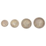 Victoria 1859 four coin Maundy set, young head