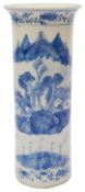 A 19th century Chinese blue and white sleeve vase