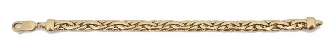 A fancy link bracelet, of stylised flattened boomerang link design, U