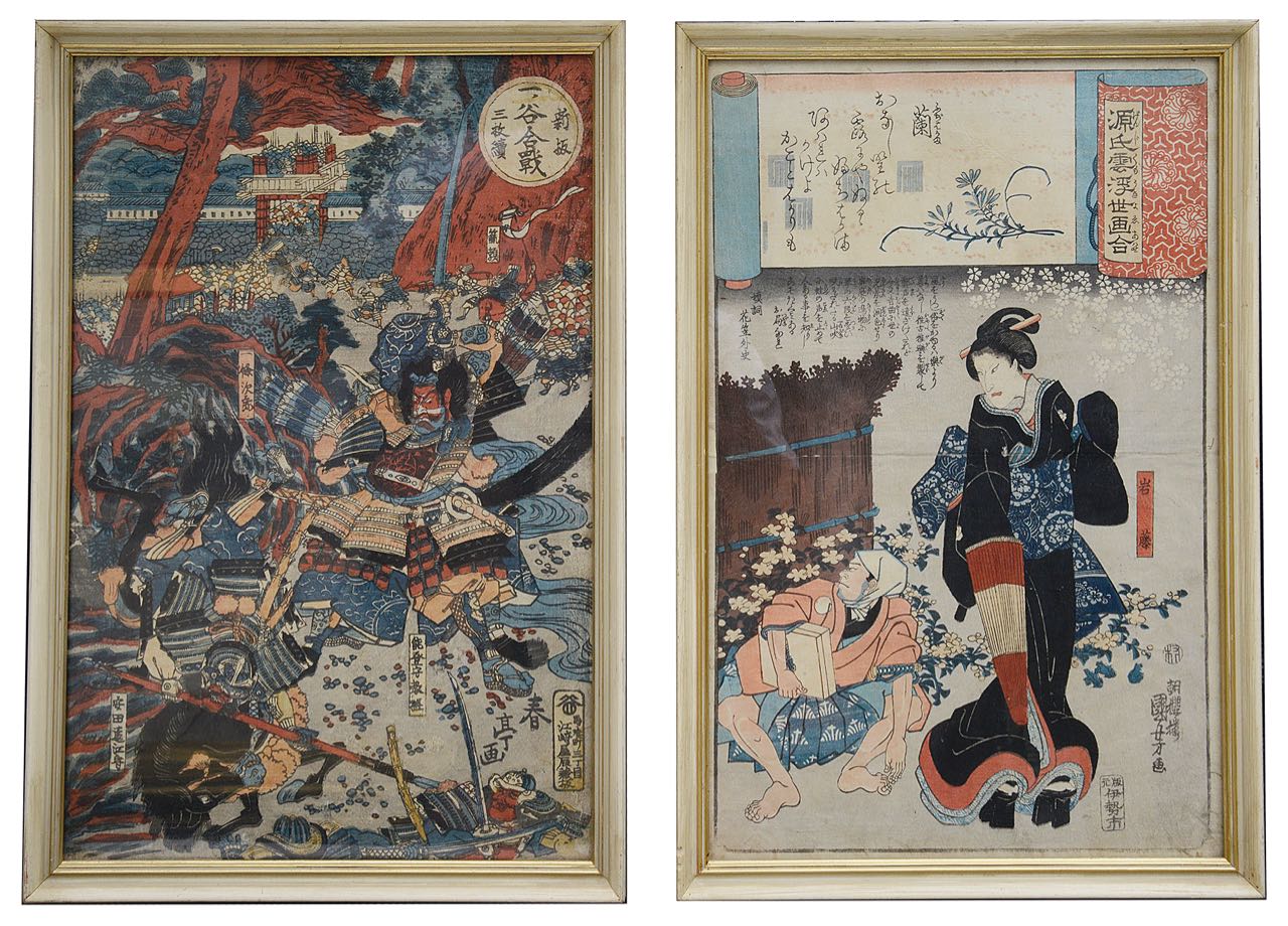 Two 19th century Japanese woodblock prints