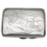 Military Interest. A late Victorian engraved cigarette case