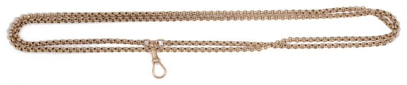 A 19th century 9ct rose gold belcher chain