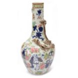 A Chinese porcelain famille rose bottle vase c.1900