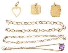 A collection of Continental jewellery
