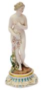 A John Bevington, Kensington Works porcelain figure of a bather in the style of Dresden c.1870