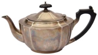 A George V silver teapot