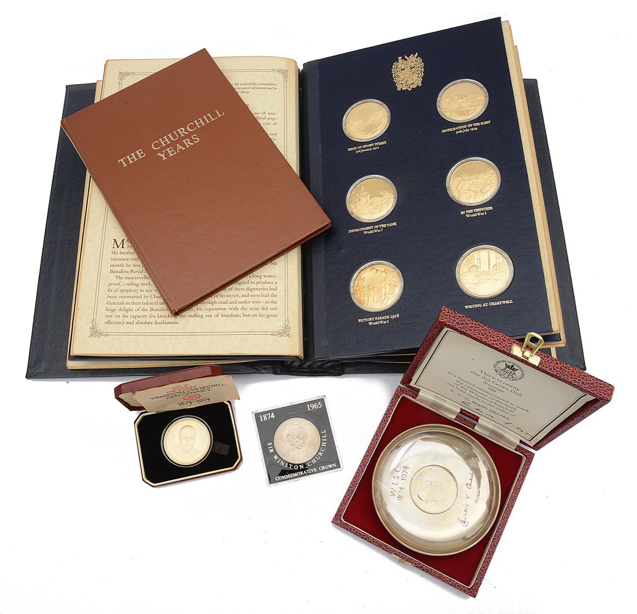 A Trustees Presentation Edition of the Churchill Centenary silver gilt medals