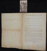 NapolŽon Bonaparte (1769-1821). A document page with pen and ink signature,