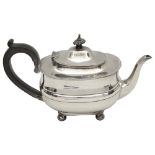 A George V silver teapot,