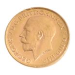 A George V full sovereign