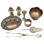 A small selection of silver items