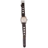 A Gentleman's 1940s Rolex Oyster stainless steel cushion shaped wristwatch