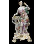 A 19th century Meissen allegorical figure of Spring