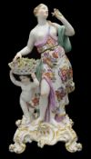 A 19th century Meissen allegorical figure of Spring