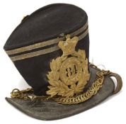 A Victorian 84th (York & Lancaster) Regiment of Foot Officers Shako c.1870