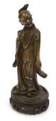 A Chinese bronze figure of a Luohan