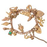 A 9ct charm bracelet