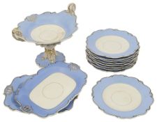 An early Victorian Staffordshire dessert service c.1840