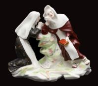An 18th century Derby porcelain figure group of Abelard and Heloise, c. 1770