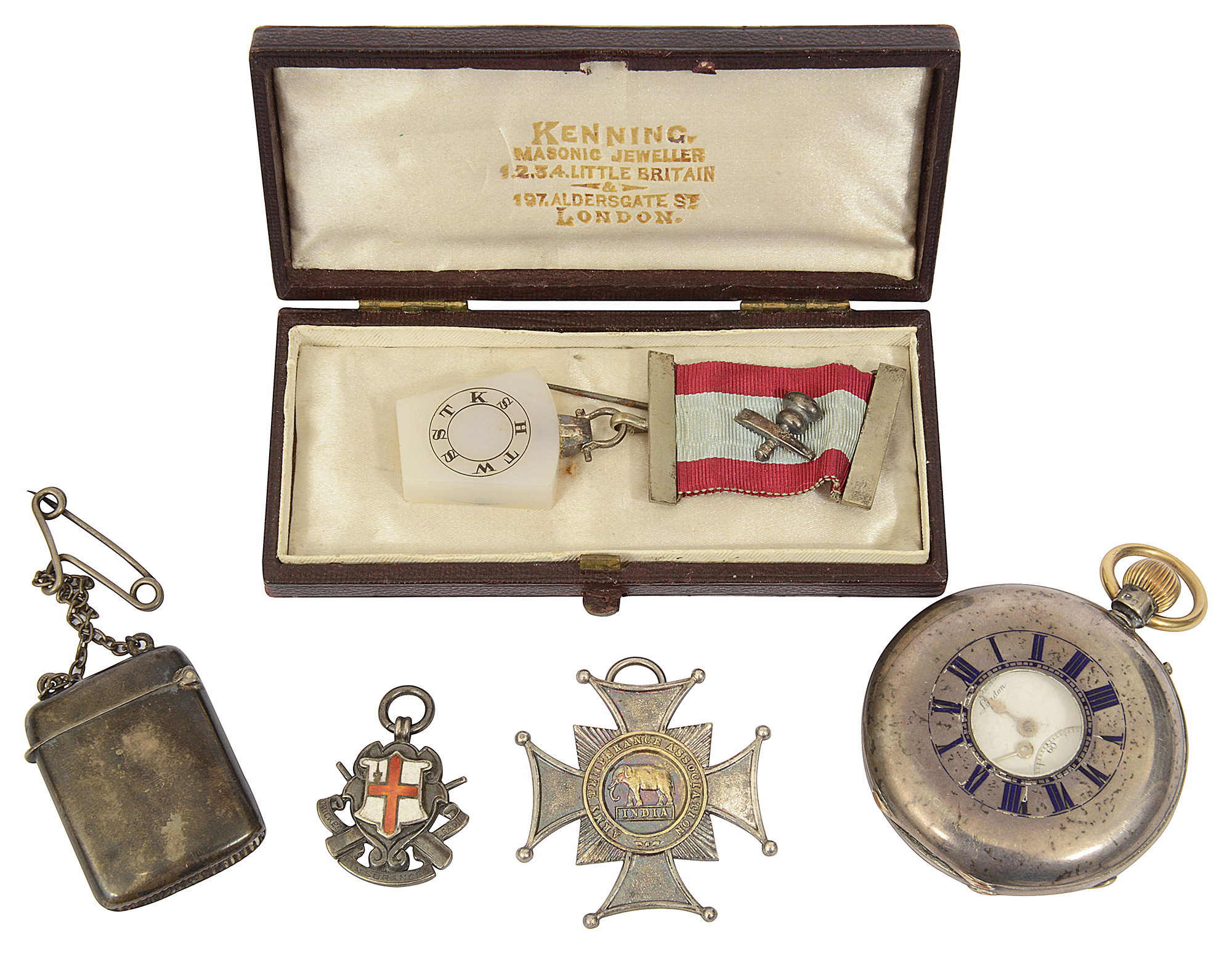 A late Victorian silver half hunter 'The Field Watch' keyless pocket watch by J.W. Benson