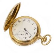 An usual 18K full hunter repeater pocket watch