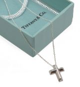 A Paloma Picasso for Tiffany & Co. Sterling silver cross on chain