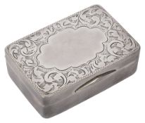A late Victorian silver snuff box