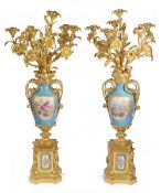 A pair of large late 19th c. French Louis XVI style candelabra