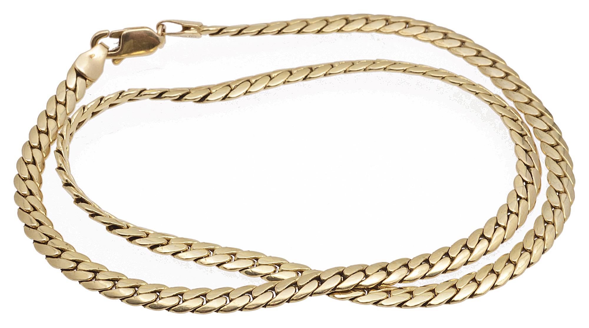A Continental flat link necklace
