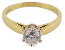 A single stone diamond set ring