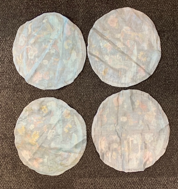 A set of eight Chinese embroidered silk roundels - Image 5 of 5