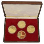 Peoples Bank of China set of four commemorative 22ct gold proof 400 yuan coins