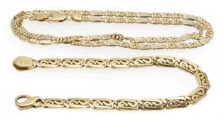 Two Continental fancy link chains