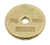 A Gucci 18K dog tag pendant