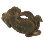 A Chinese jade carving of a lion dog