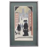 Laurence S Lowry, RBA, RA (Brit., 1887-1976) 'Two Brothers', print, signed