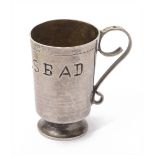 An Austrian silver souvenir tankard charm engraved 'Carlsbad'