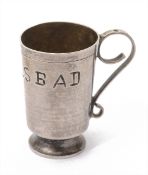 An Austrian silver souvenir tankard charm engraved 'Carlsbad'