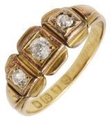 A late Victorian diamond and 18ct ring