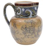 A Doulton Lambeth stoneware jug by Hannah Barlow