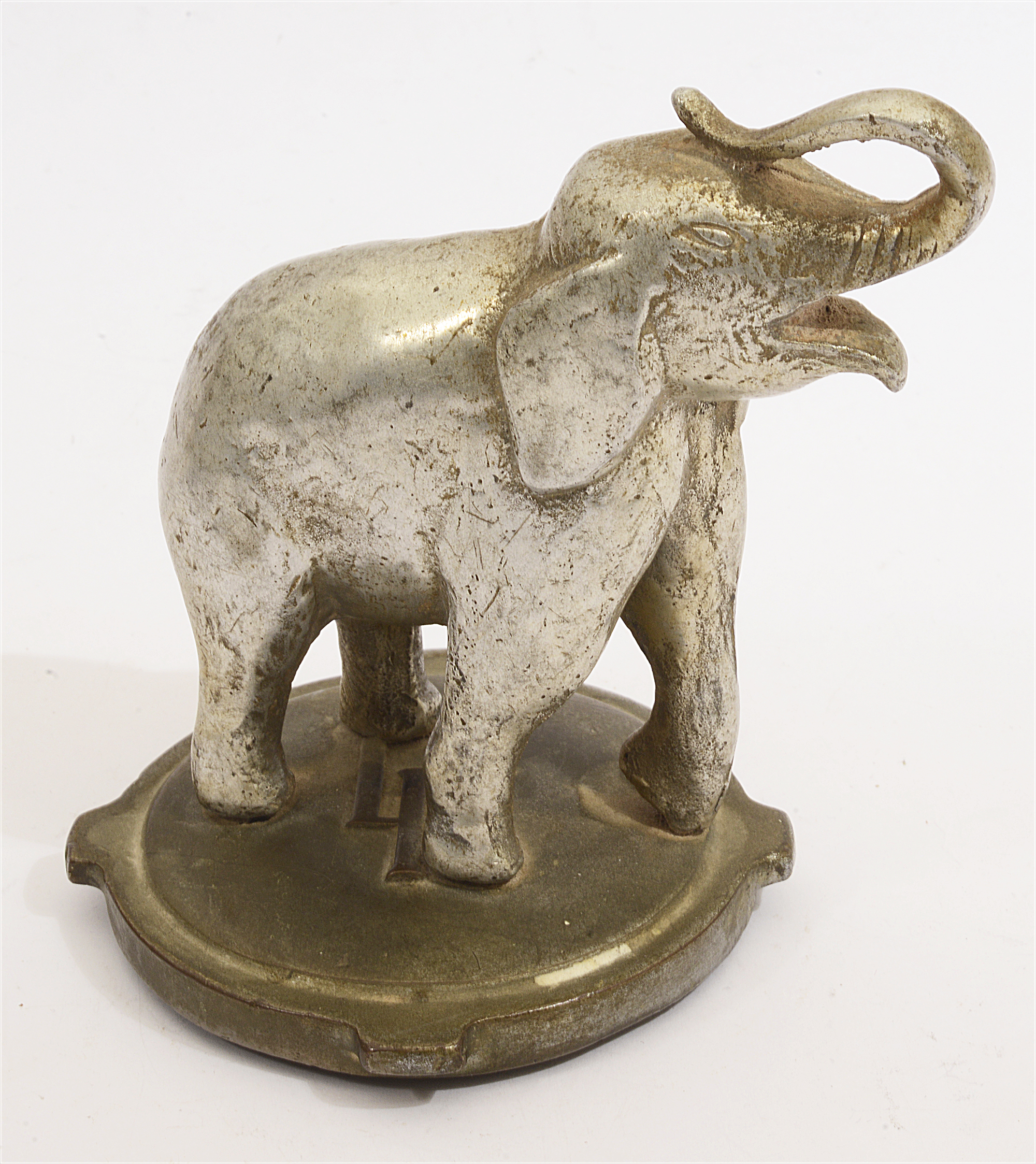 An early 20th century chrome elephant car mascot - Image 2 of 2