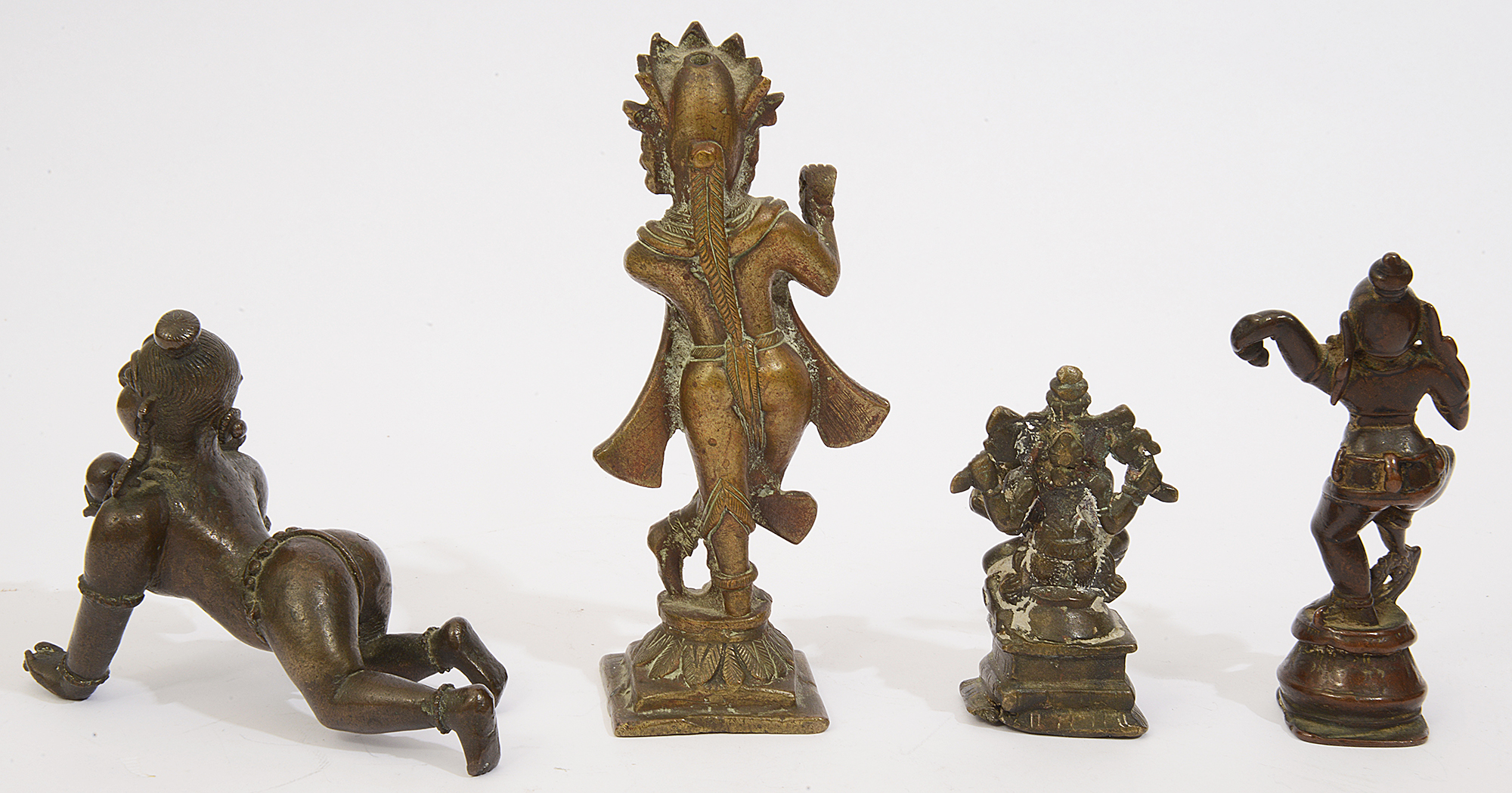 A collection of four bronze figures of Hindu deities - Image 2 of 2