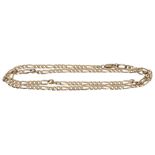 A 9ct gold figaro chain