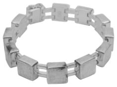 A Georg Jensen silver Aria cube bracelet