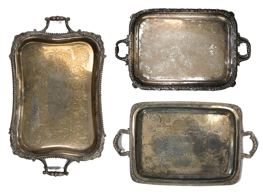 An early 19th c. Old Sheffield plate twin handled tray c1830