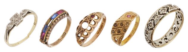 A collection of five rings