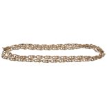 A 9ct double link chain necklace